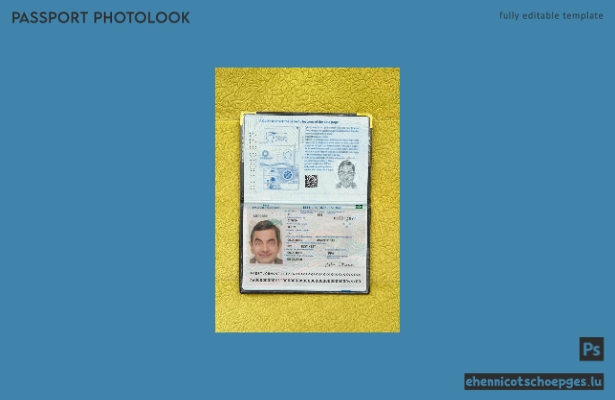 Estnischer Reisepass 2022-heute: Beispielansicht des Passfotos
